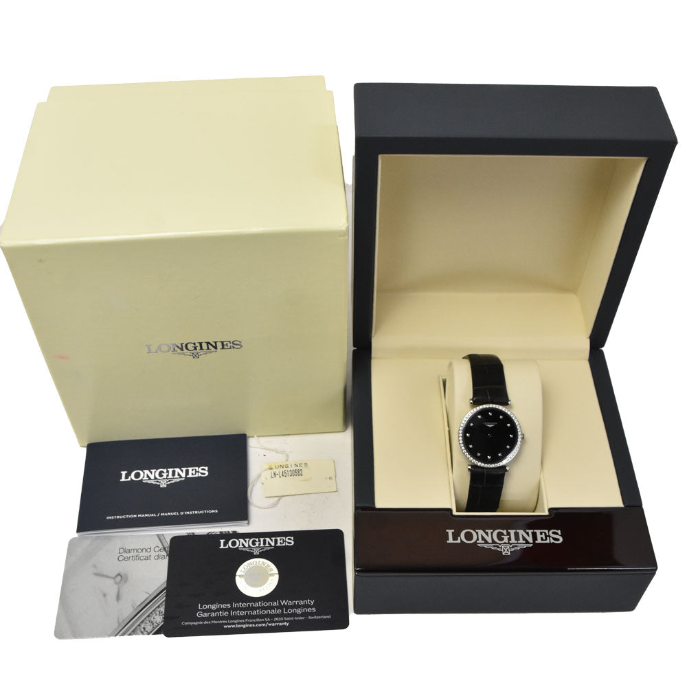 with paper LONGINES La Grand Classic L4.513.0.58.6 black Dial Quartz Ladies
 Watch Q#146199
