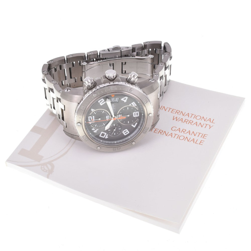 with paper HERMES Clipper diver CP2.941 Titanium/Stainless Steel Chronograph Date gray Dial Automatic Men's
 Watch D#146202