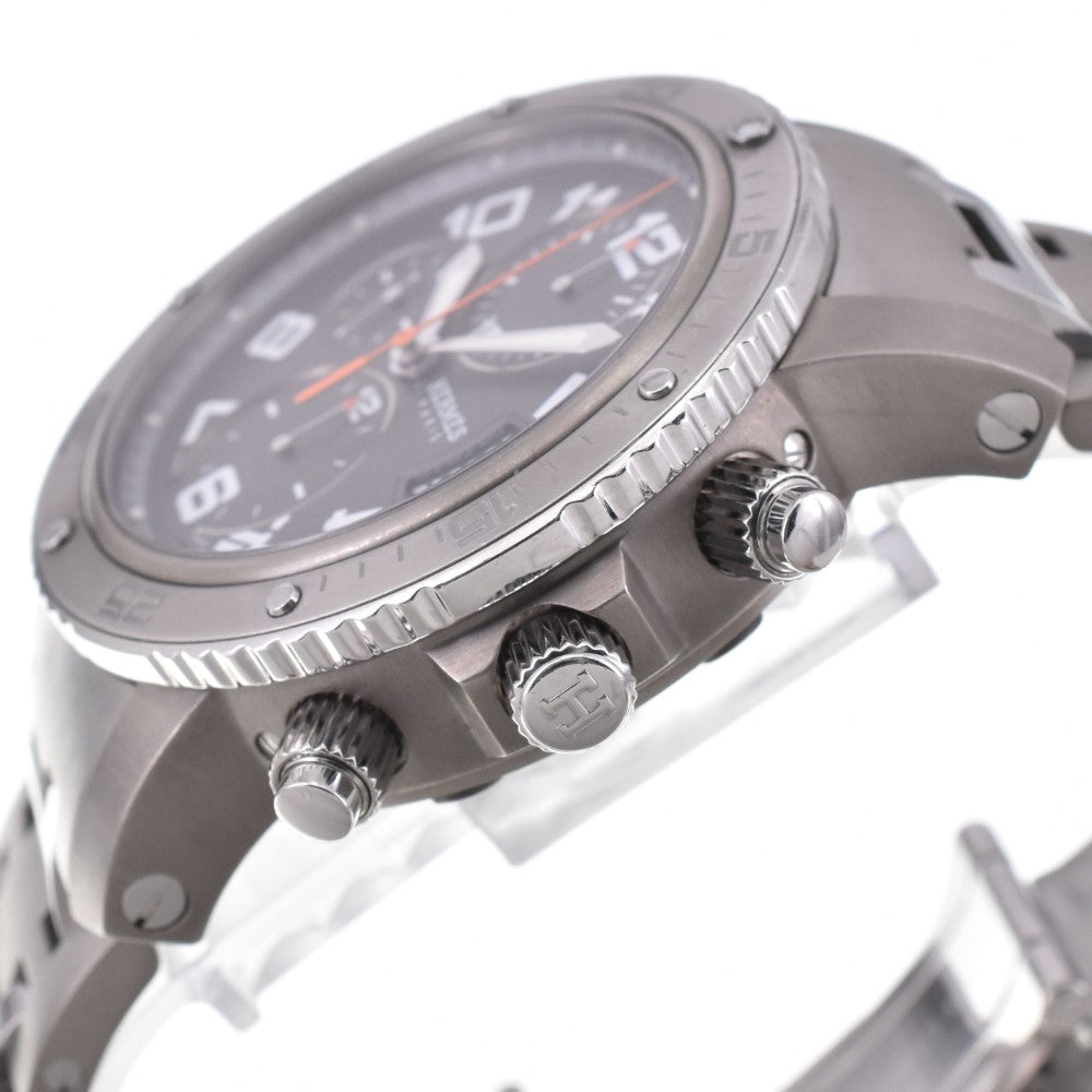 with paper HERMES Clipper diver CP2.941 Titanium/Stainless Steel Chronograph Date gray Dial Automatic Men's
 Watch D#146202