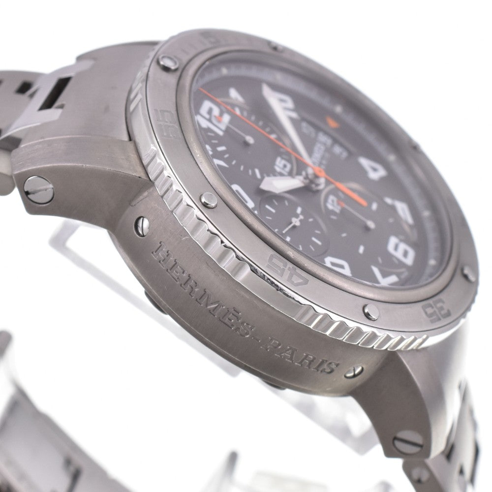 with paper HERMES Clipper diver CP2.941 Titanium/Stainless Steel Chronograph Date gray Dial Automatic Men's
 Watch D#146202