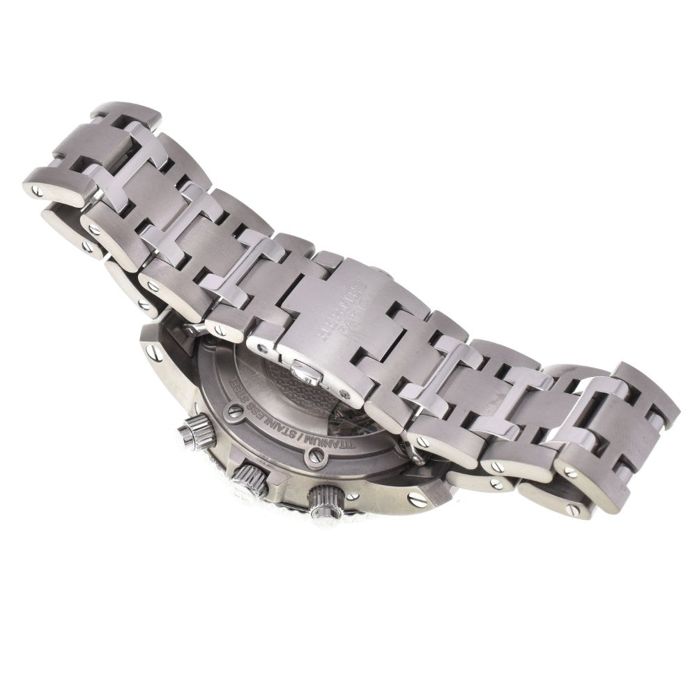 with paper HERMES Clipper diver CP2.941 Titanium/Stainless Steel Chronograph Date gray Dial Automatic Men's
 Watch D#146202