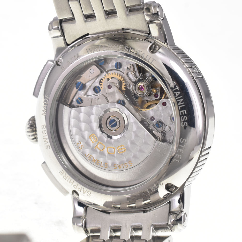 EPOS 3393 Triple calendar moon phase black Dial Automatic Men's
 Watch H#146207