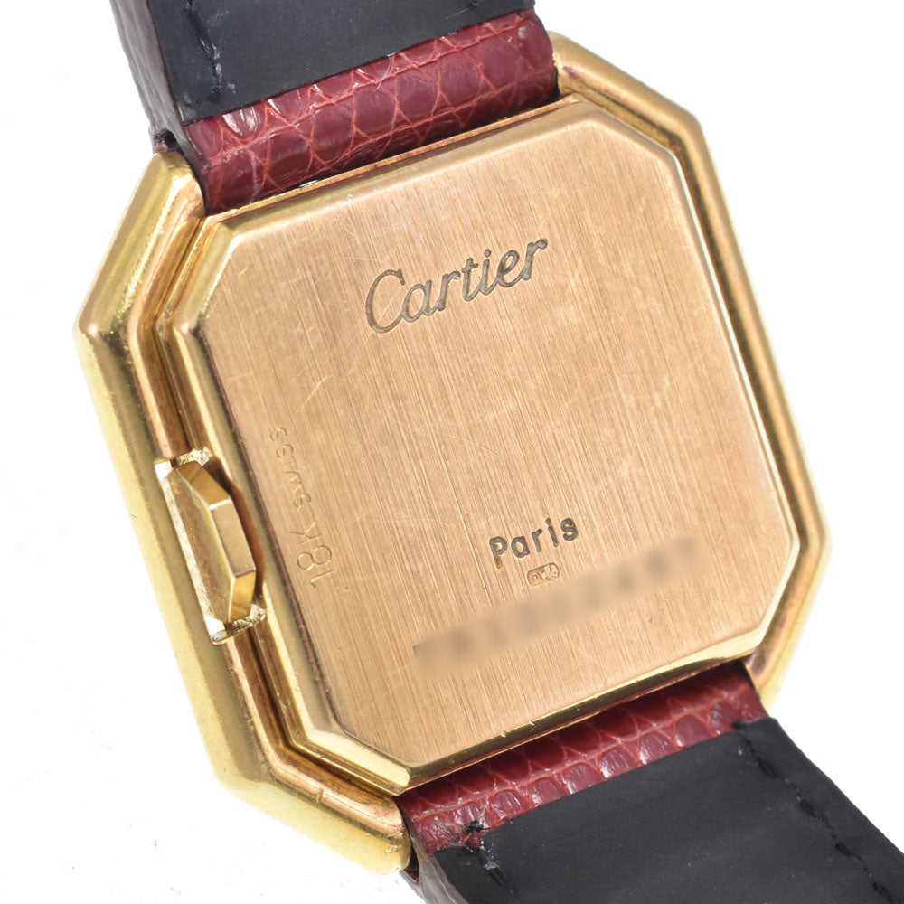 CARTIER Saintur vintage K18YG / leather white Dial Hand Winding Ladies
 Watch Y#146210