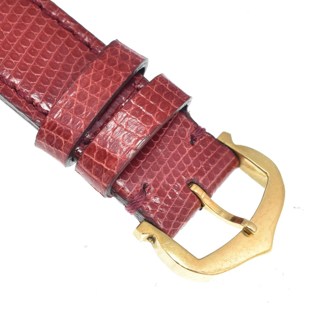 CARTIER Saintur vintage K18YG / leather white Dial Hand Winding Ladies
 Watch Y#146210