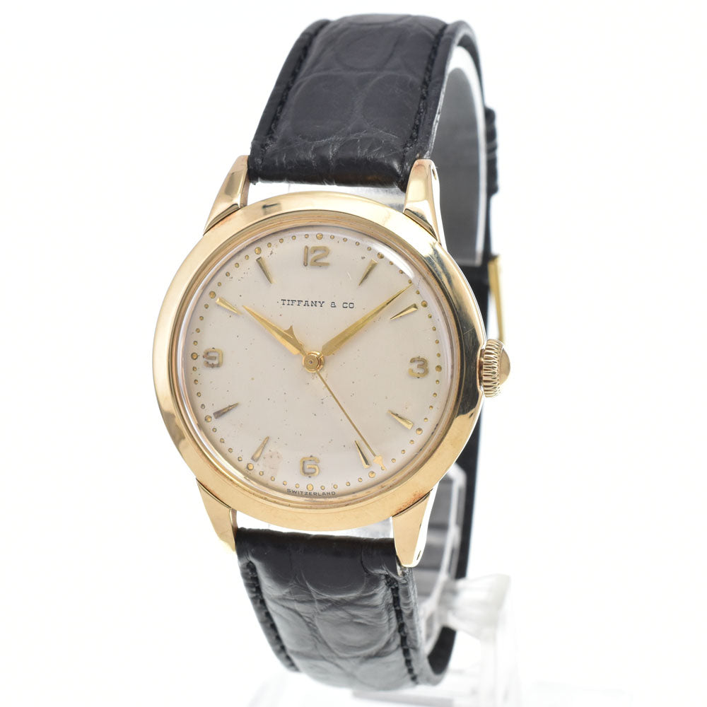 TIFFANY&Co. François Vogel 48629 vintage K14YG Cal.261 Silver Dial Hand Winding Men's
 Watch Y#146211
