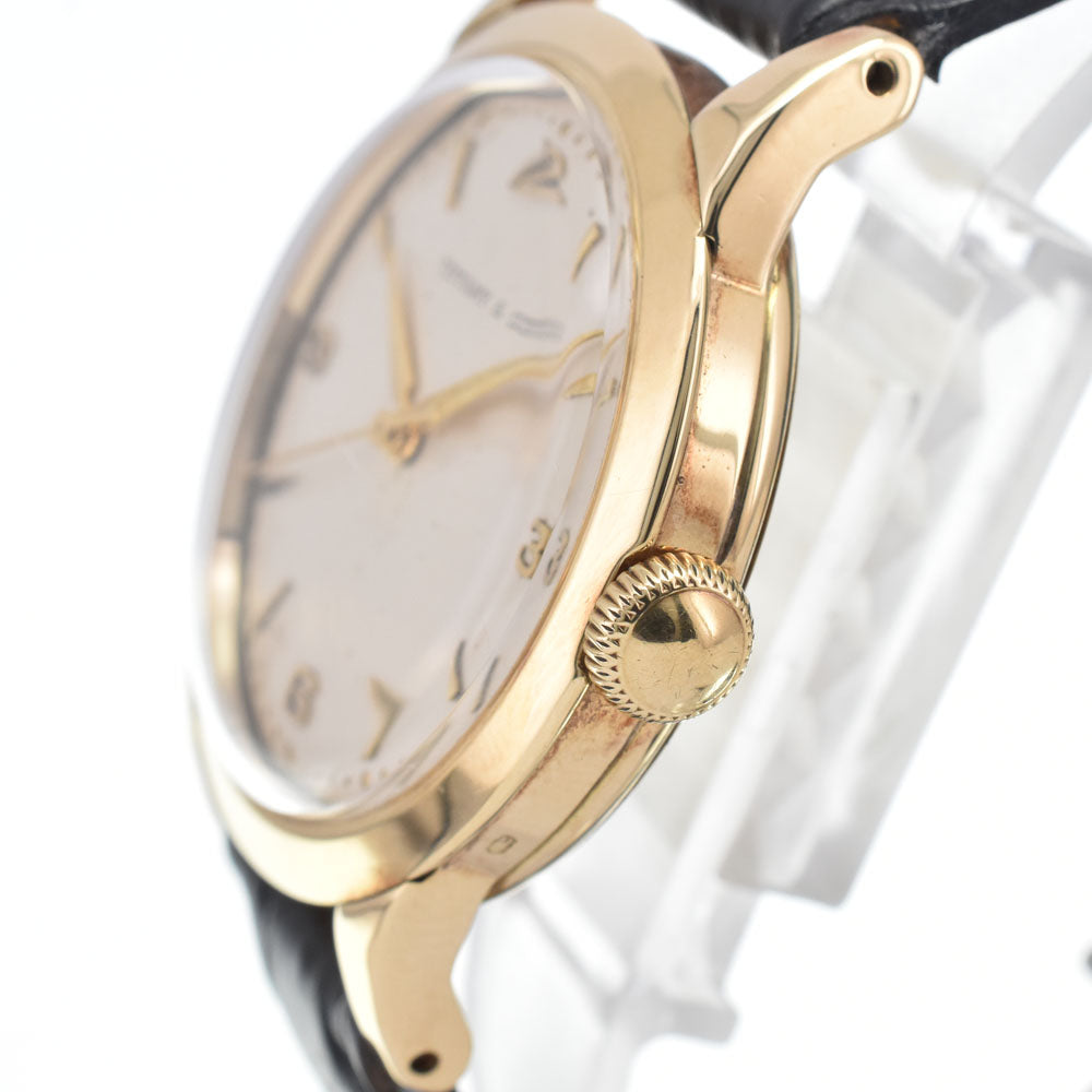 TIFFANY&Co. François Vogel 48629 vintage K14YG Cal.261 Silver Dial Hand Winding Men's
 Watch Y#146211
