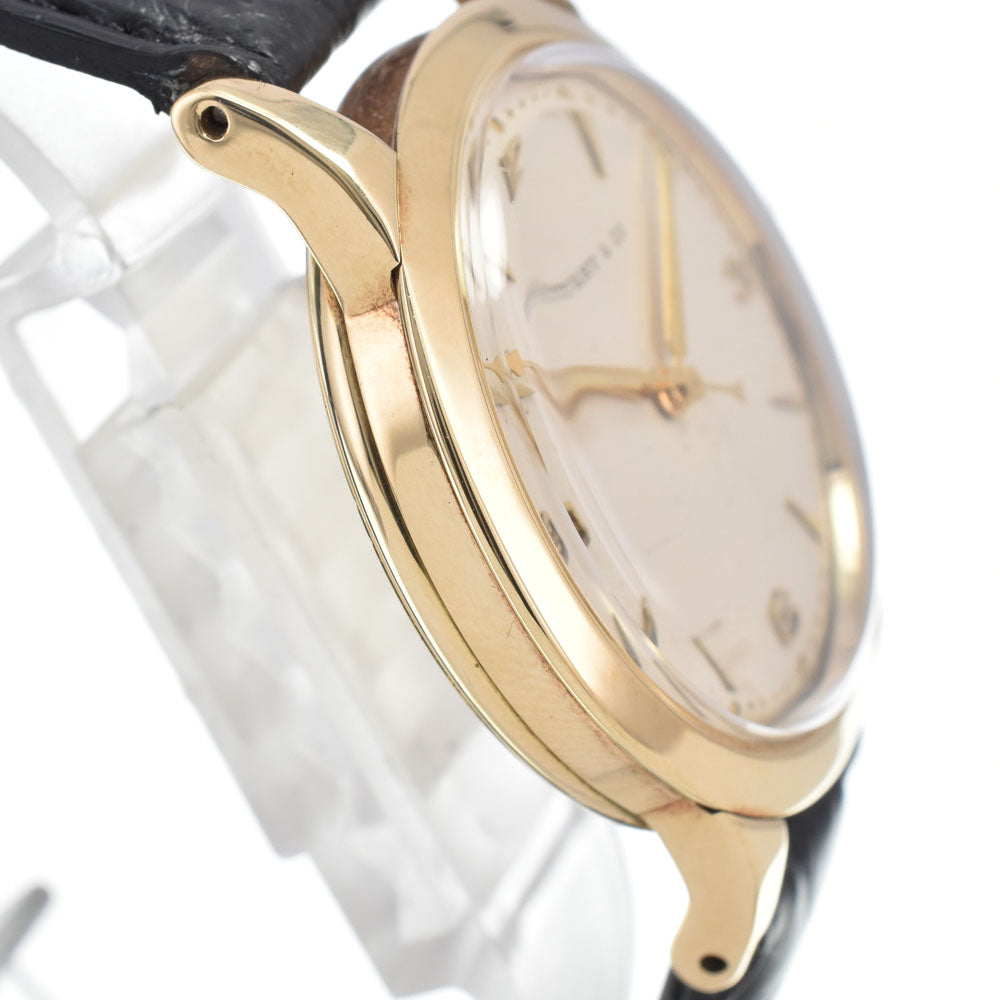 TIFFANY&Co. François Vogel 48629 vintage K14YG Cal.261 Silver Dial Hand Winding Men's
 Watch Y#146211