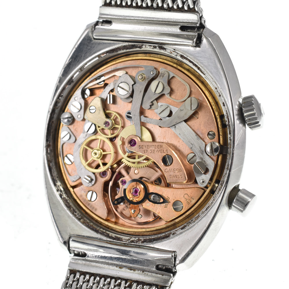 OMEGA Geneva Chronostop 145.009 vintage Cal.865 blue Dial Hand Winding Men's
 Watch Y#146217
