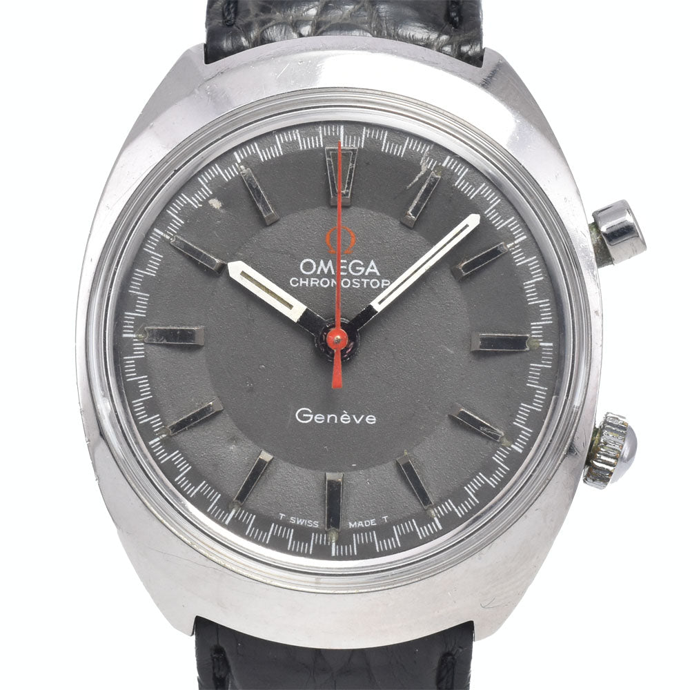 OMEGA Geneva Chronostop 145.009 vintage Cal.865 gray Dial Hand Winding Men's
 Watch Y#146218