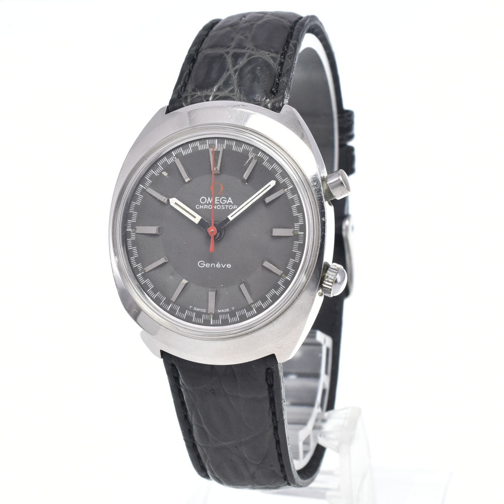 OMEGA Geneva Chronostop 145.009 vintage Cal.865 gray Dial Hand Winding Men's
 Watch Y#146218