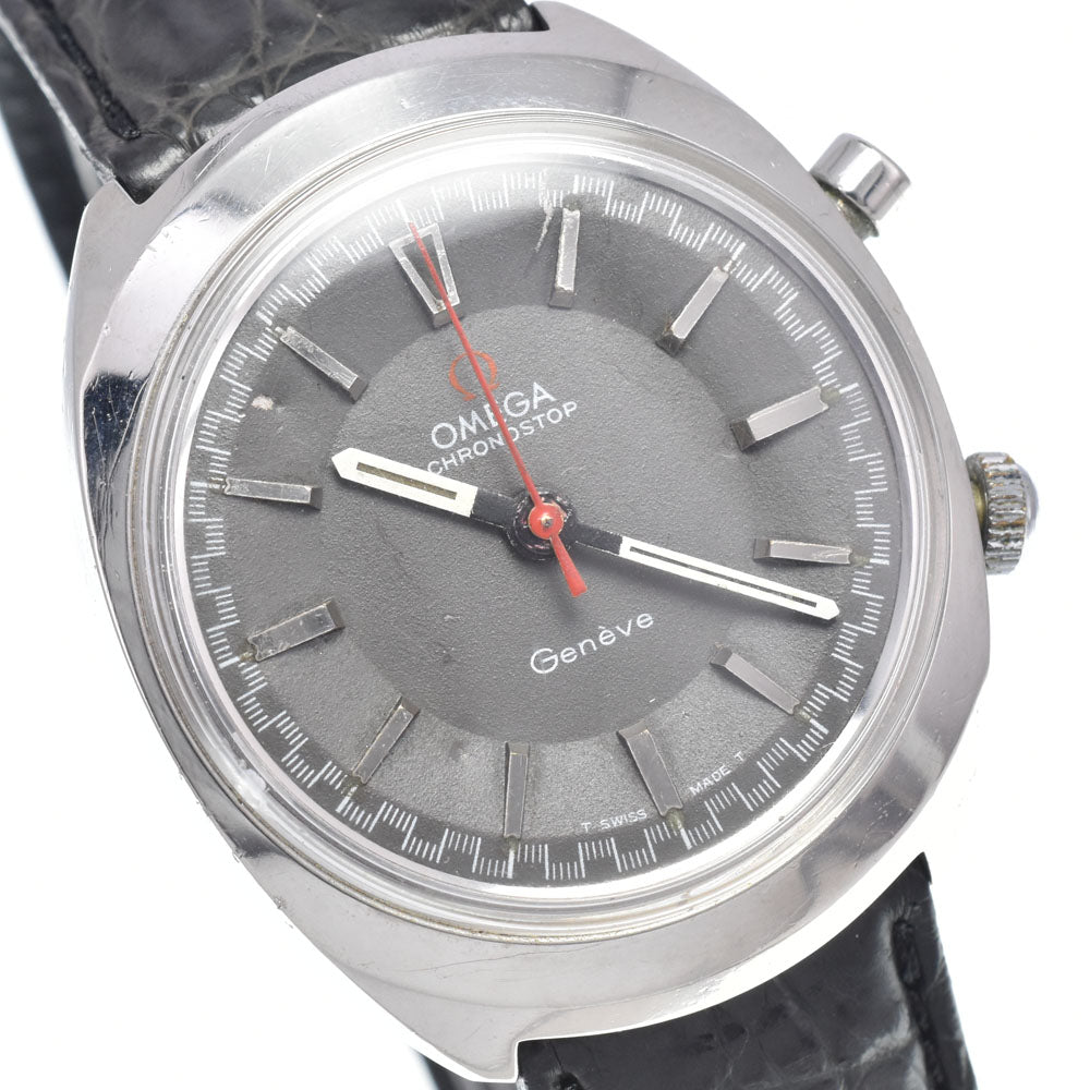 OMEGA Geneva Chronostop 145.009 vintage Cal.865 gray Dial Hand Winding Men's
 Watch Y#146218