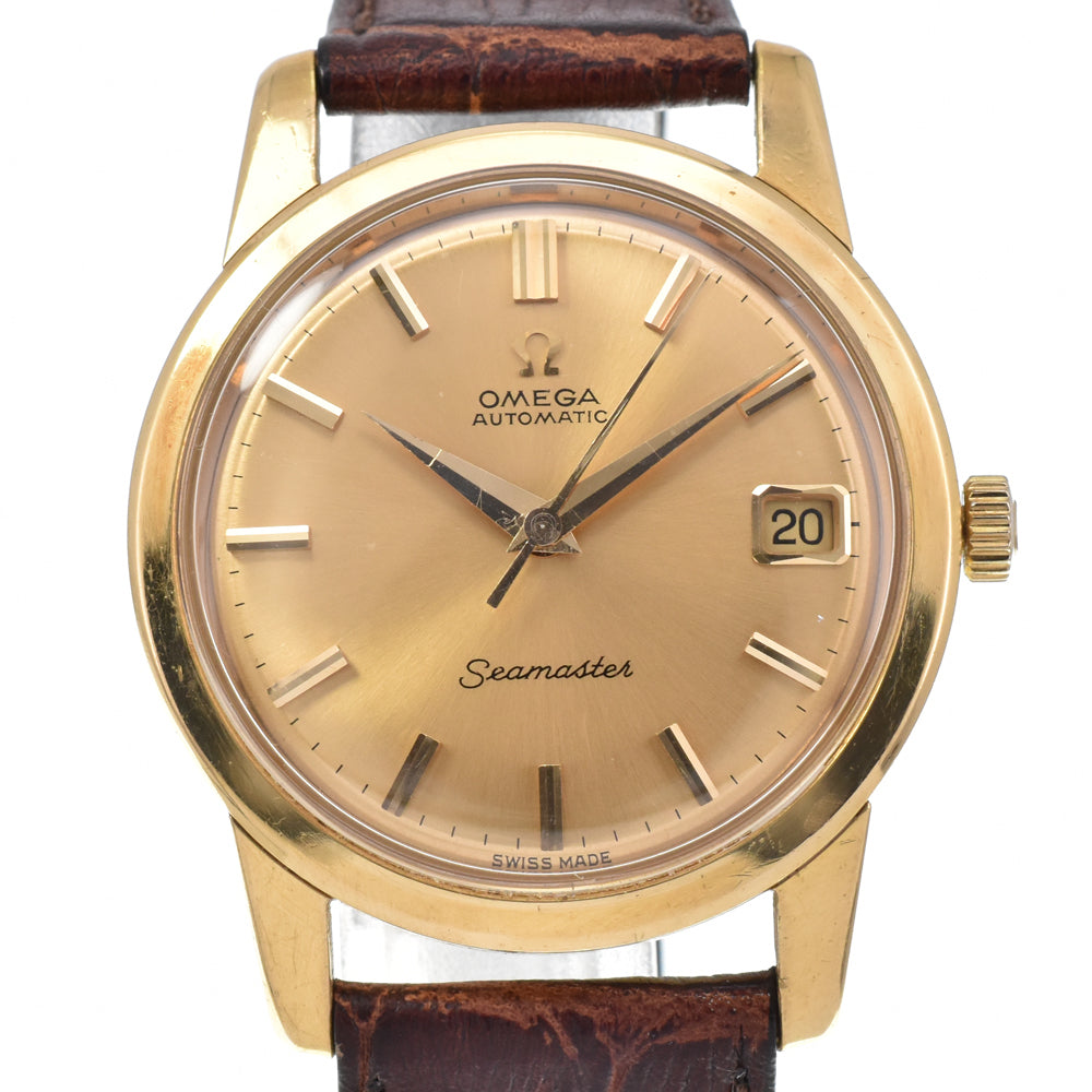 OMEGA Seamaster 166.009 vintage Cal.565 K18YG gold Dial Automatic Men's
 Watch Y#146223