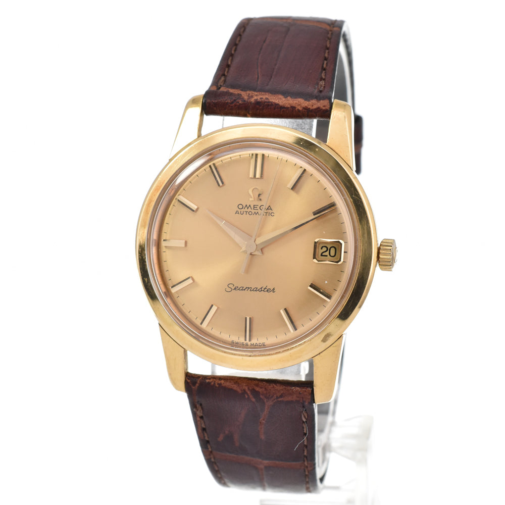 OMEGA Seamaster 166.009 vintage Cal.565 K18YG gold Dial Automatic Men's
 Watch Y#146223
