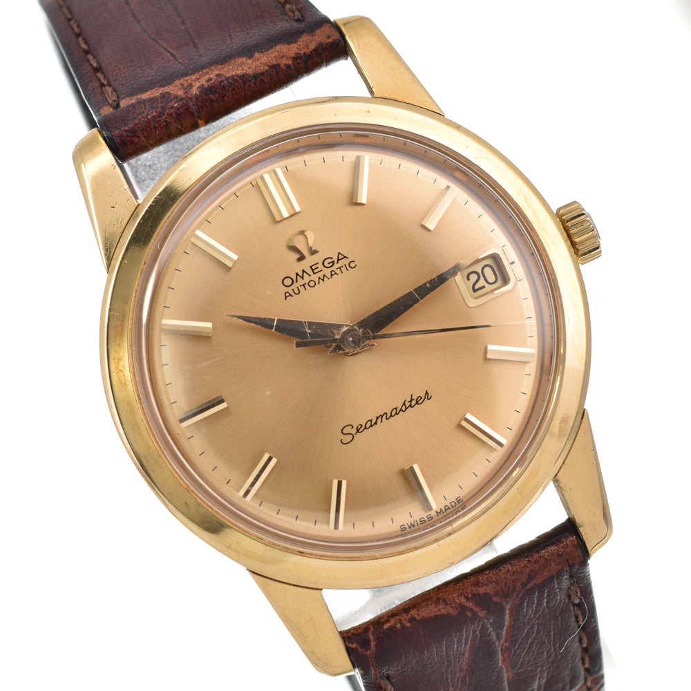 OMEGA Seamaster 166.009 vintage Cal.565 K18YG gold Dial Automatic Men's
 Watch Y#146223