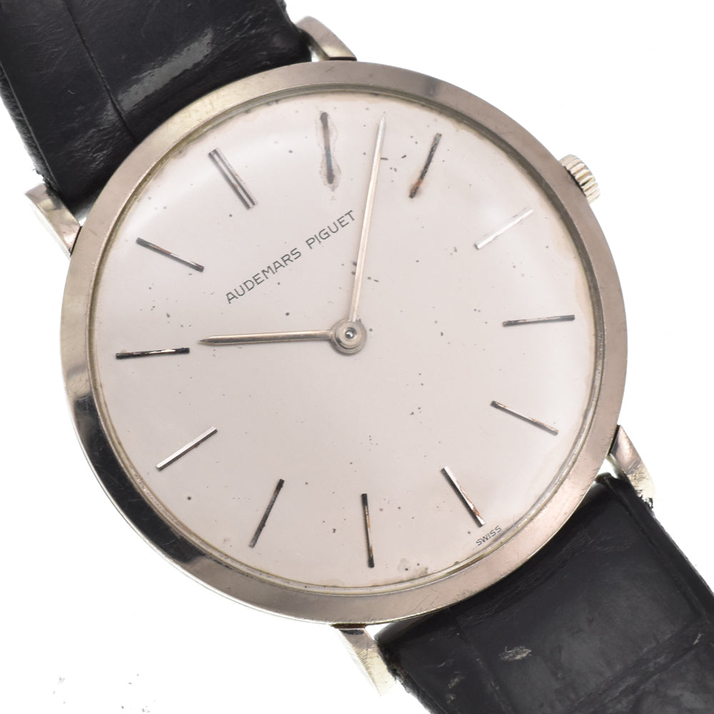 AUDEMARS PIGUET Dress watch 9698 vintage K18WG Cal.K2001/1A Silver Dial Hand Winding Men's
 Watch Y#146256