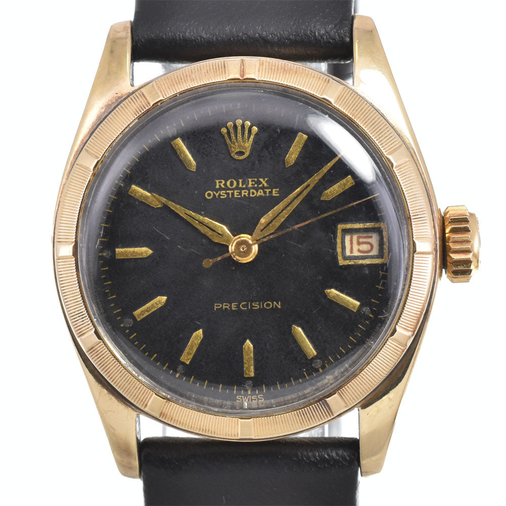 ROLEX Oyster Date 6020 vintage Date black Dial Hand Winding Unisex
 Watch Y#146266