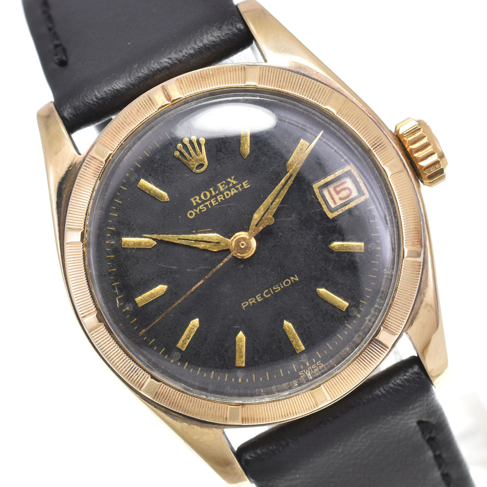 ROLEX Oyster Date 6020 vintage Date black Dial Hand Winding Unisex
 Watch Y#146266