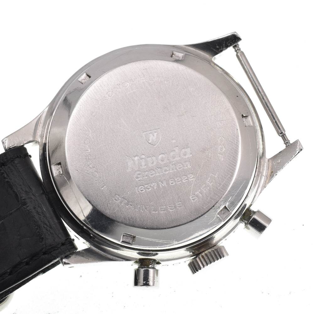 Nivada Grenchen 1837M8222 vintage black Dial Hand Winding Men's
 Watch Y#146268