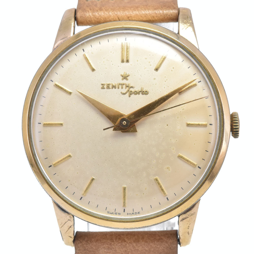ZENITH Sport Cal.120 GF/Leather Silver Dial Hand Winding Men's
 Watch Y#146277