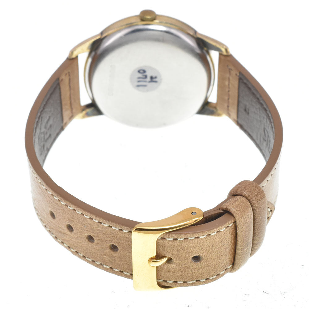 ZENITH Sport Cal.120 Gold Plated/Leather Silver Dial Hand Winding Men's
 Watch Y#146277