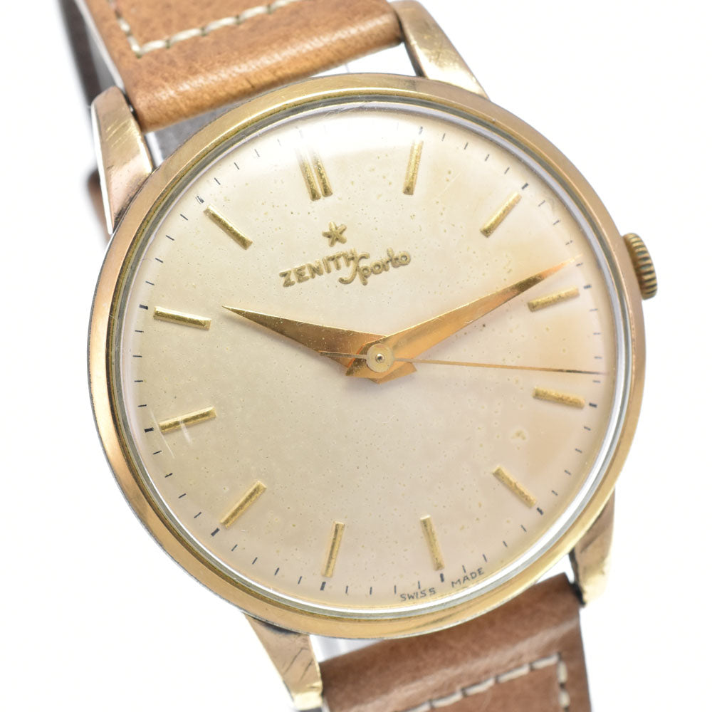 ZENITH Sport Cal.120 GF/Leather Silver Dial Hand Winding Men's
 Watch Y#146277