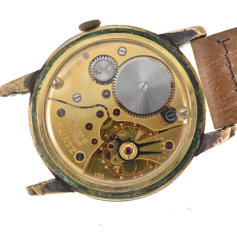 ZENITH Sport Cal.120 GF/Leather Silver Dial Hand Winding Men's
 Watch Y#146277