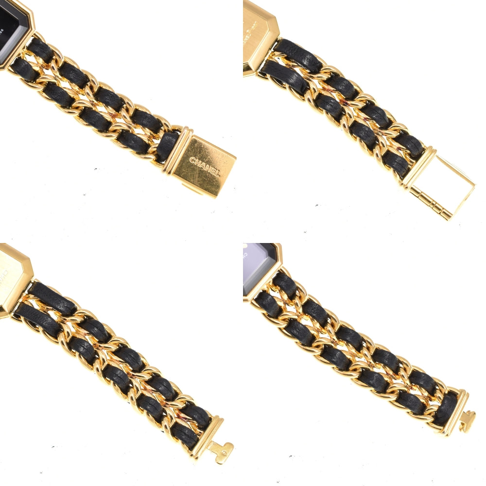 CHANEL Premiere H0001 Gold Plated / Leather black Dial Quartz Ladies
 Watch P#146289