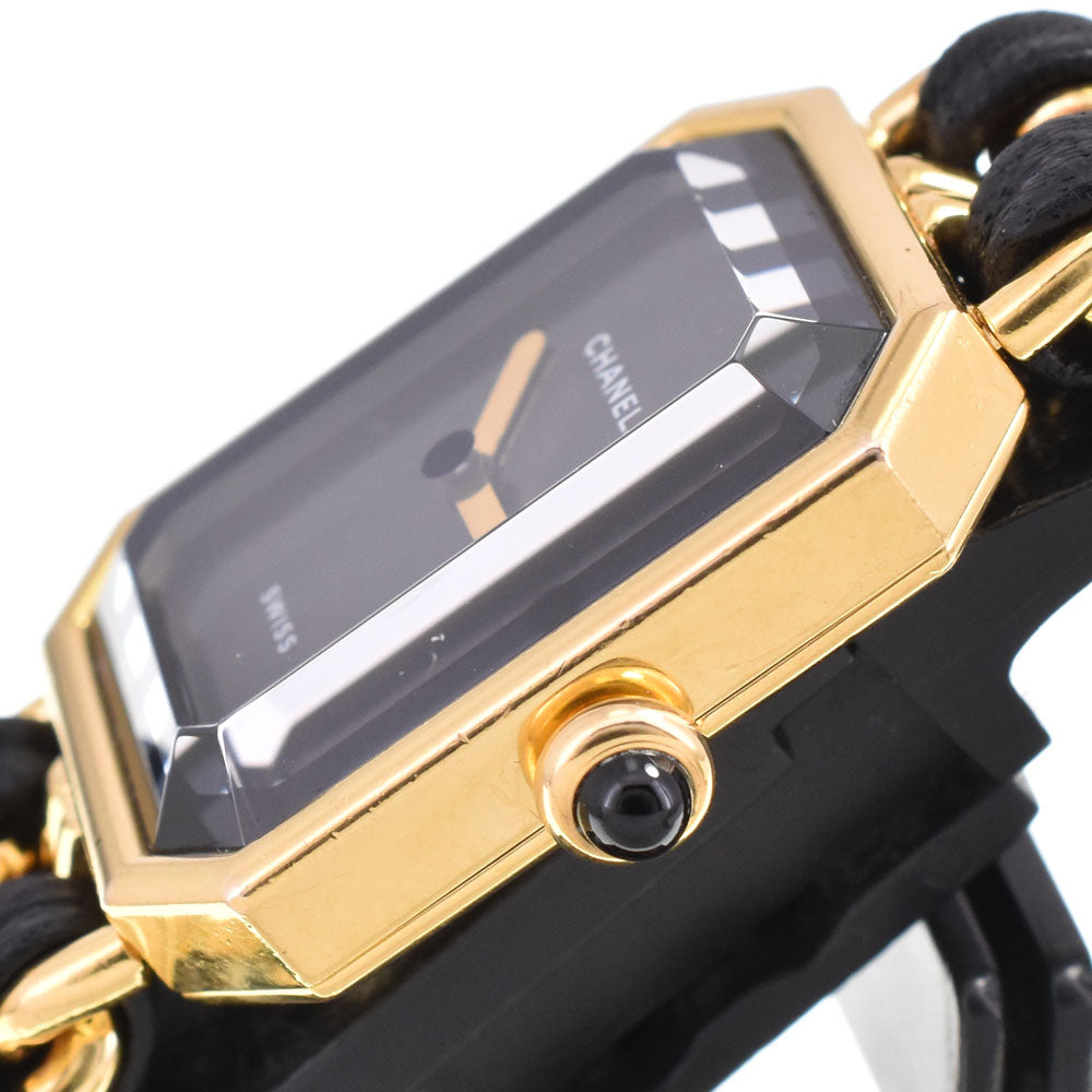 CHANEL Premiere H0001 Gold Plated / Leather black Dial Quartz Ladies
 Watch P#146289