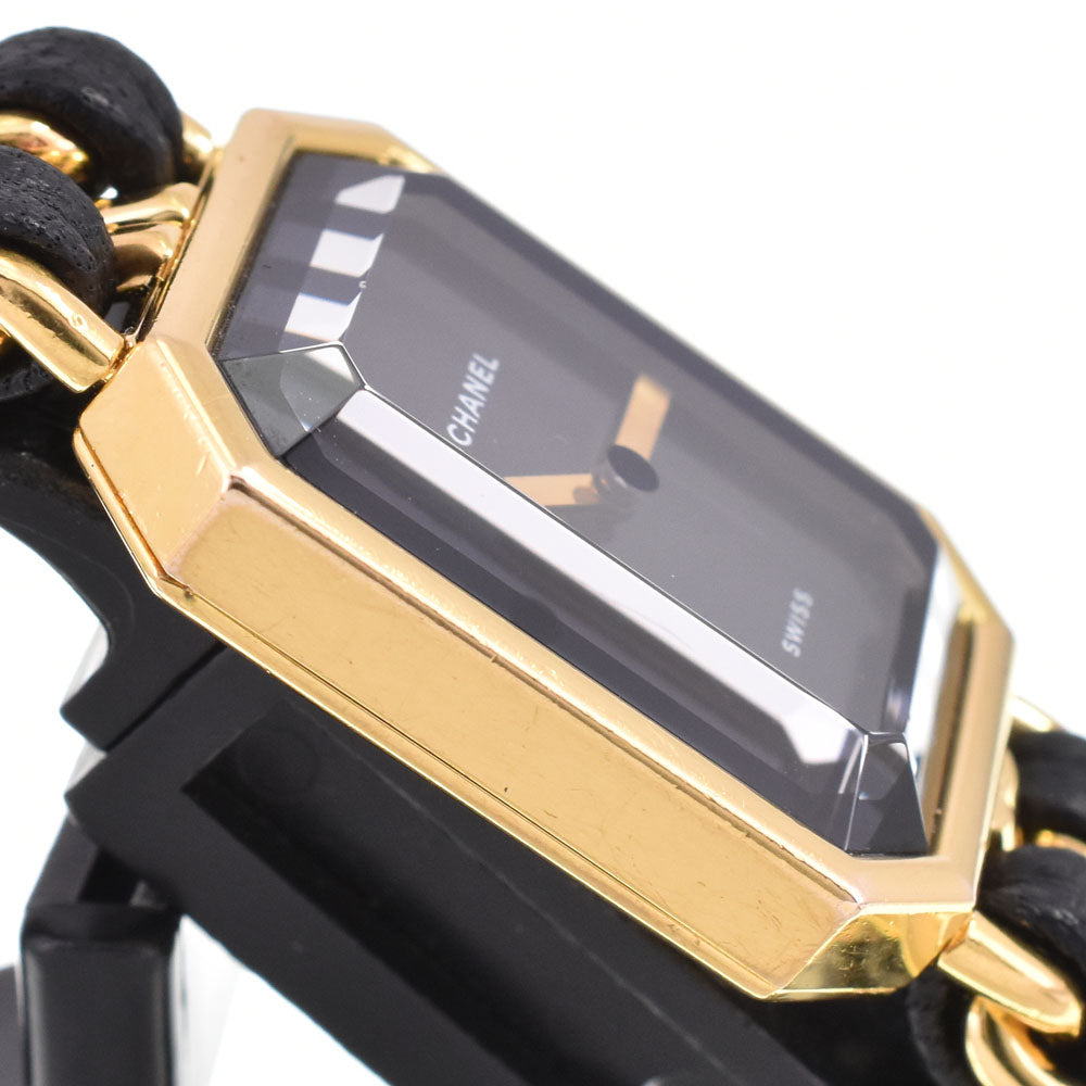 CHANEL Premiere H0001 Gold Plated / Leather black Dial Quartz Ladies
 Watch P#146289