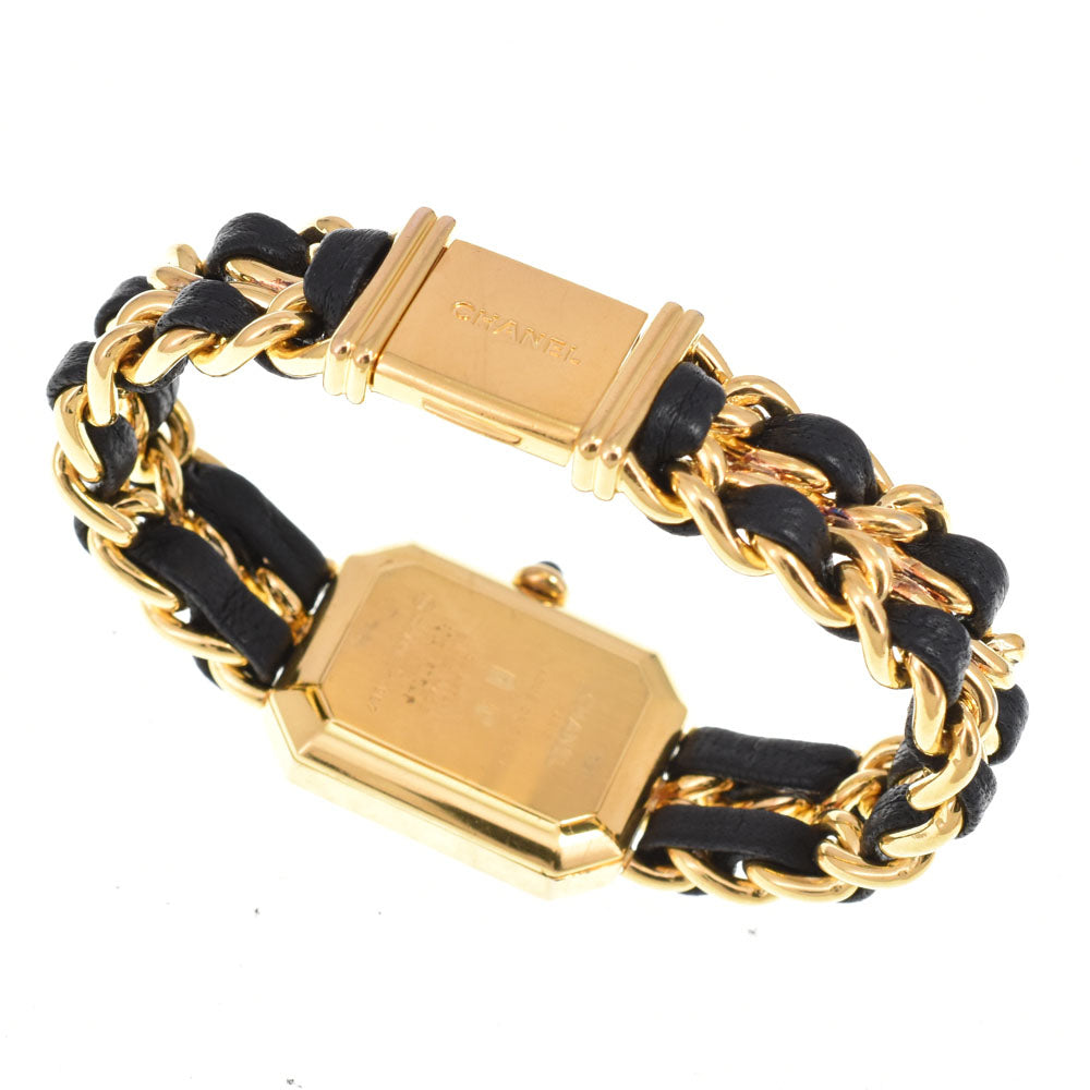 CHANEL Premiere H0001 Gold Plated / Leather black Dial Quartz Ladies
 Watch P#146289