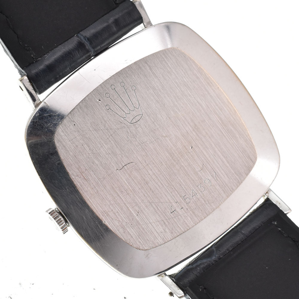 ROLEX Cherini 4048 vintage K18WG/Leather Cal.1600 blue Dial Hand Winding Ladies
 Watch Y#146310