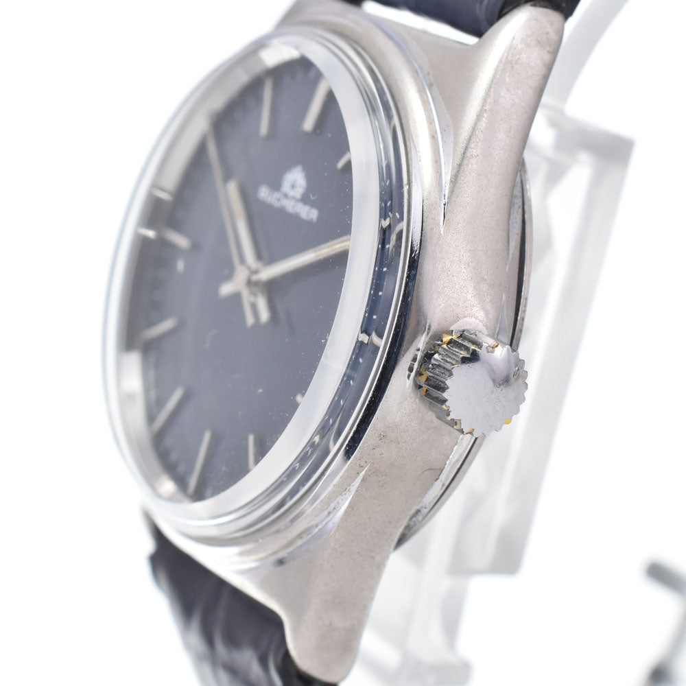 BUCHERER vintage Stainless Steel blue Dial Hand Winding Unisex
 Watch Y#146320