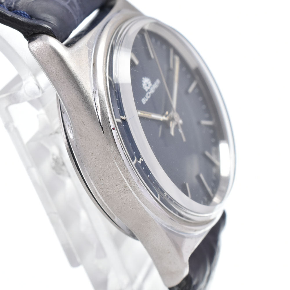 BUCHERER vintage Stainless Steel blue Dial Hand Winding Unisex
 Watch Y#146320