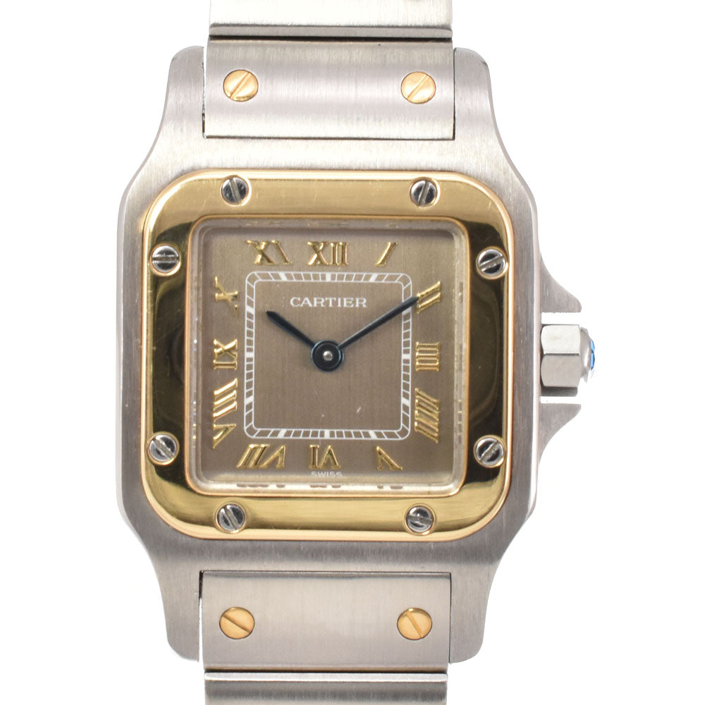 CARTIER Santos Garbe SM W20031C4 Stainless Steel/K18YG Champagne Dial Quartz Ladies
 Watch P#146330