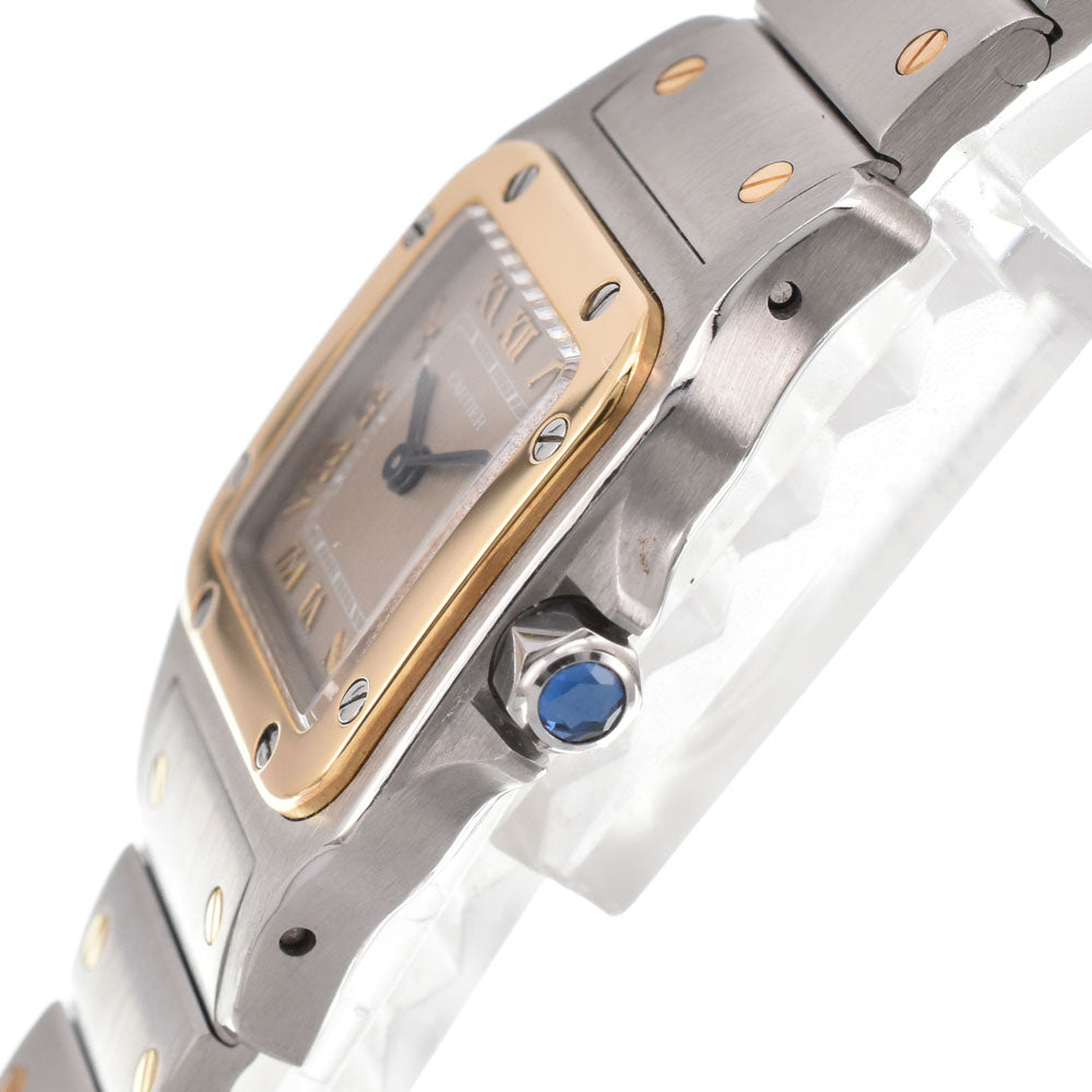 CARTIER Santos Garbe SM W20031C4 Stainless Steel/K18YG Champagne Dial Quartz Ladies
 Watch P#146330