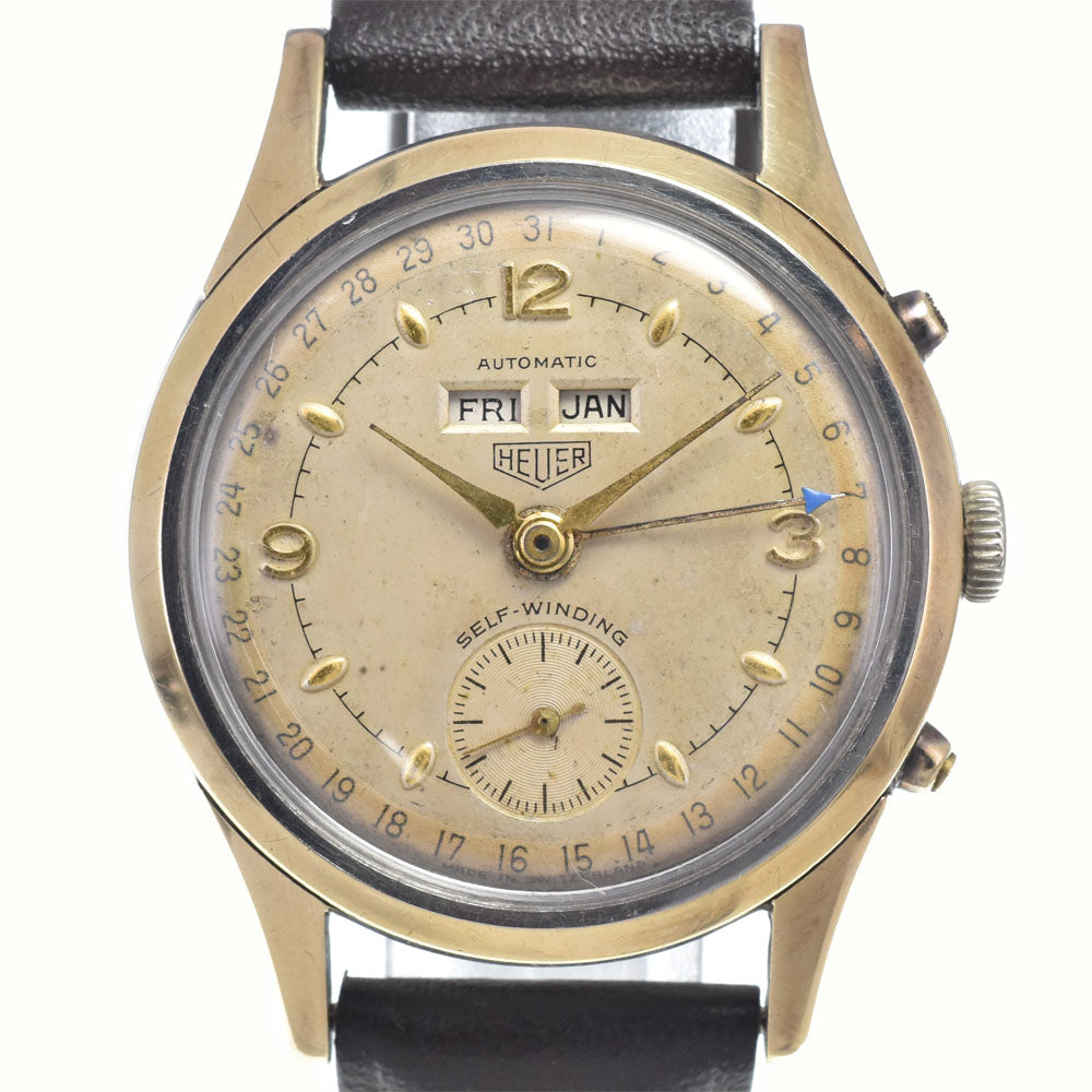TAG HEUER vintage Triple calendar Ivory Dial Automatic Men's
 Watch Y#146333