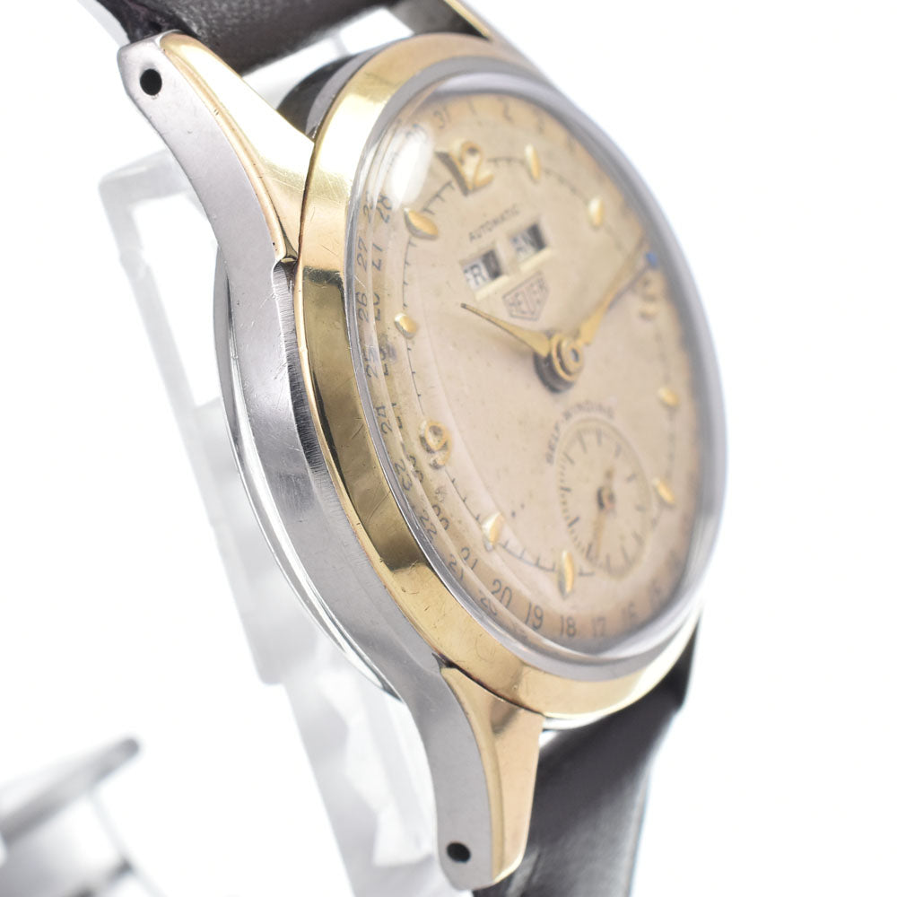 TAG HEUER vintage Triple calendar Ivory Dial Automatic Men's
 Watch Y#146333