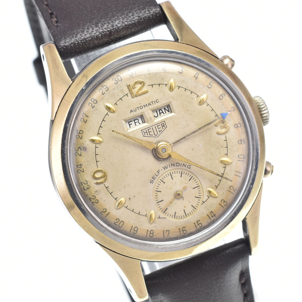 TAG HEUER vintage Triple calendar Ivory Dial Automatic Men's
 Watch Y#146333