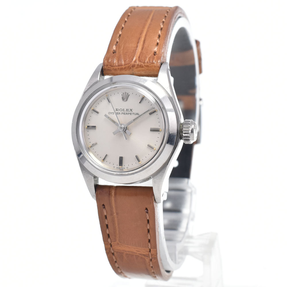 ROLEX Oyster perpetual 6618 vintage Cal.1161 Silver Dial Automatic Ladies
 Watch Y#146338