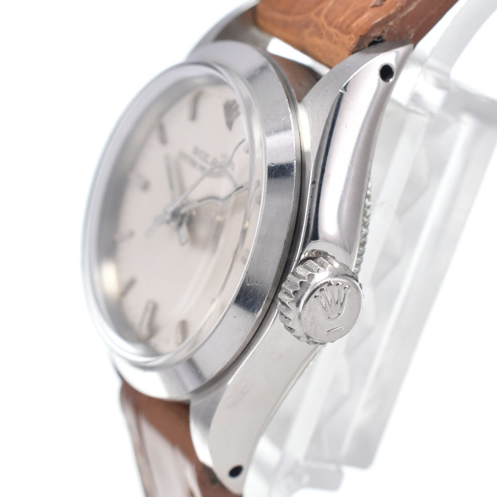 ROLEX Oyster perpetual 6618 vintage Cal.1161 Silver Dial Automatic Ladies
 Watch Y#146338