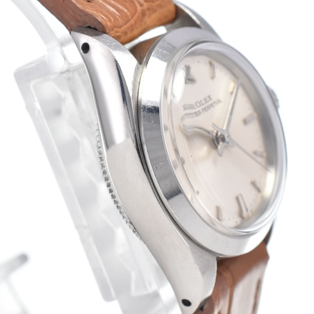 ROLEX Oyster perpetual 6618 vintage Cal.1161 Silver Dial Automatic Ladies
 Watch Y#146338
