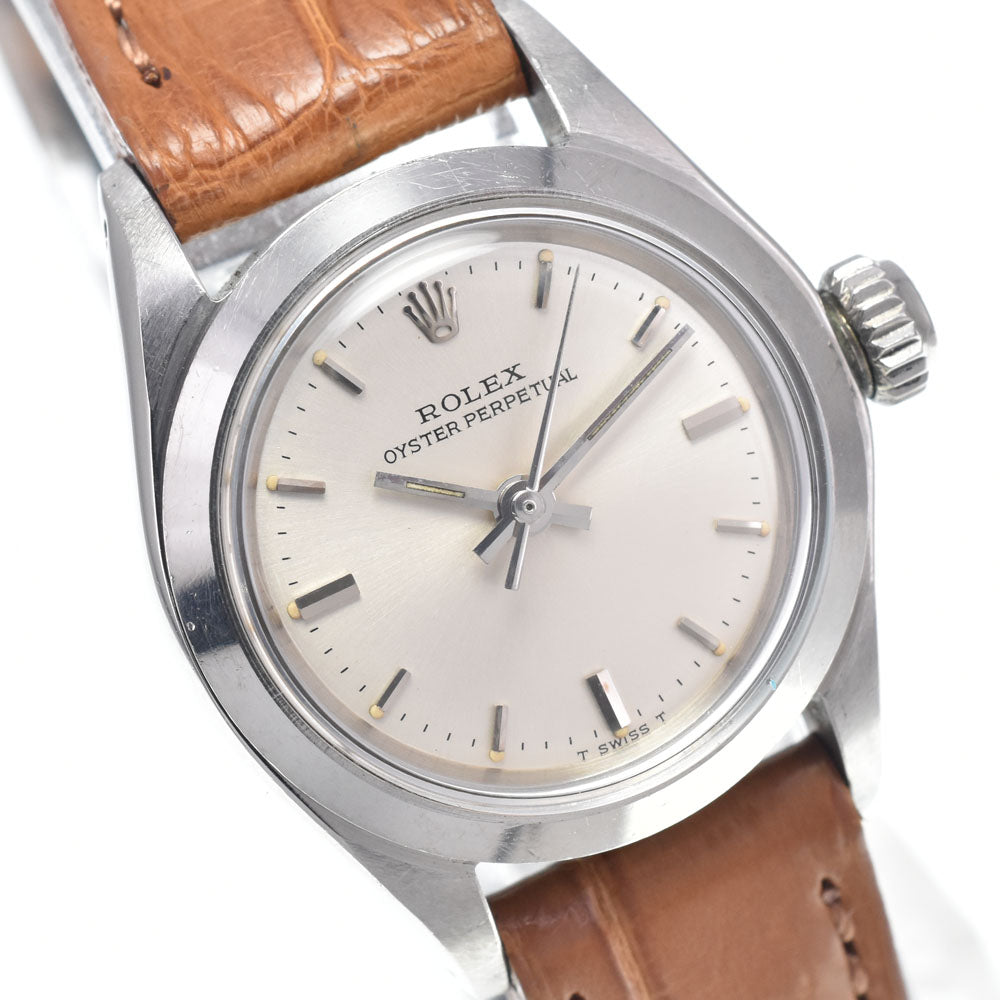 ROLEX Oyster perpetual 6618 vintage Cal.1161 Silver Dial Automatic Ladies
 Watch Y#146338