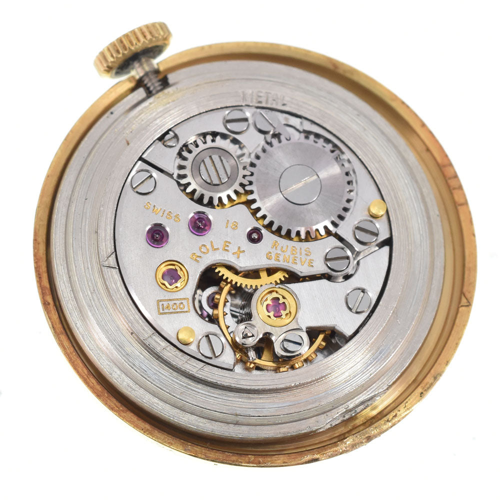 ROLEX Precision vintage Cal.1400 K18YG/Leather gold Dial Hand Winding Ladies
 Watch Y#146344