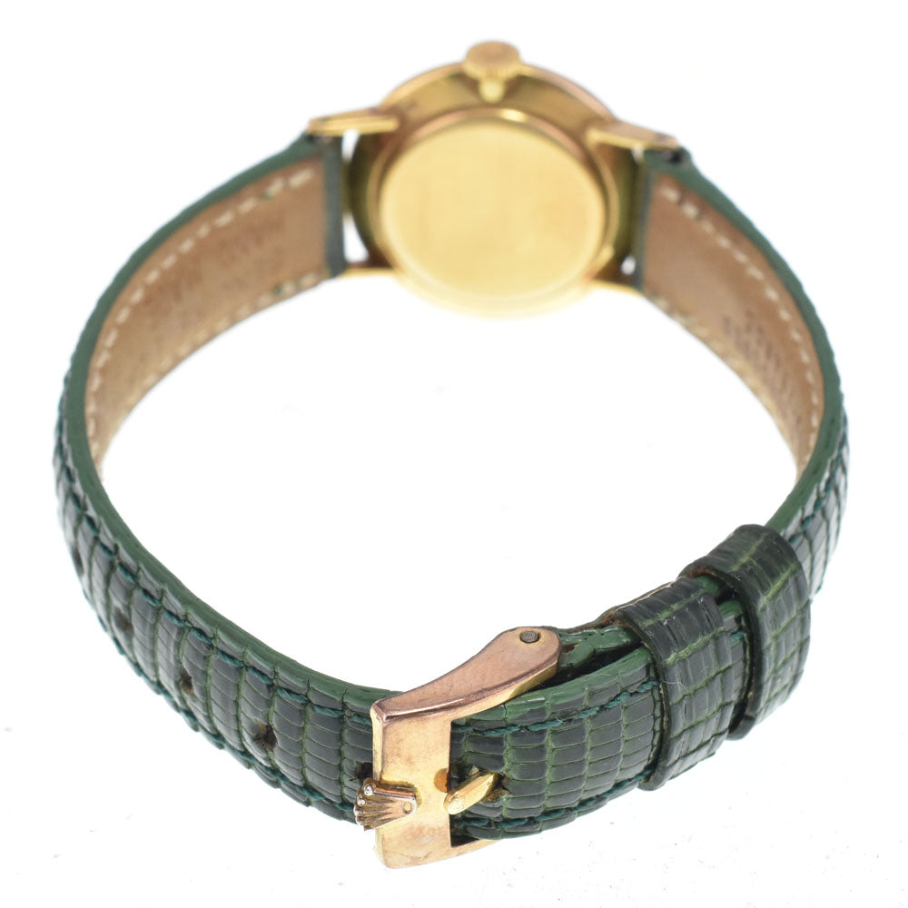 ROLEX Precision vintage Cal.1400 K18YG/Leather gold Dial Hand Winding Ladies
 Watch Y#146344
