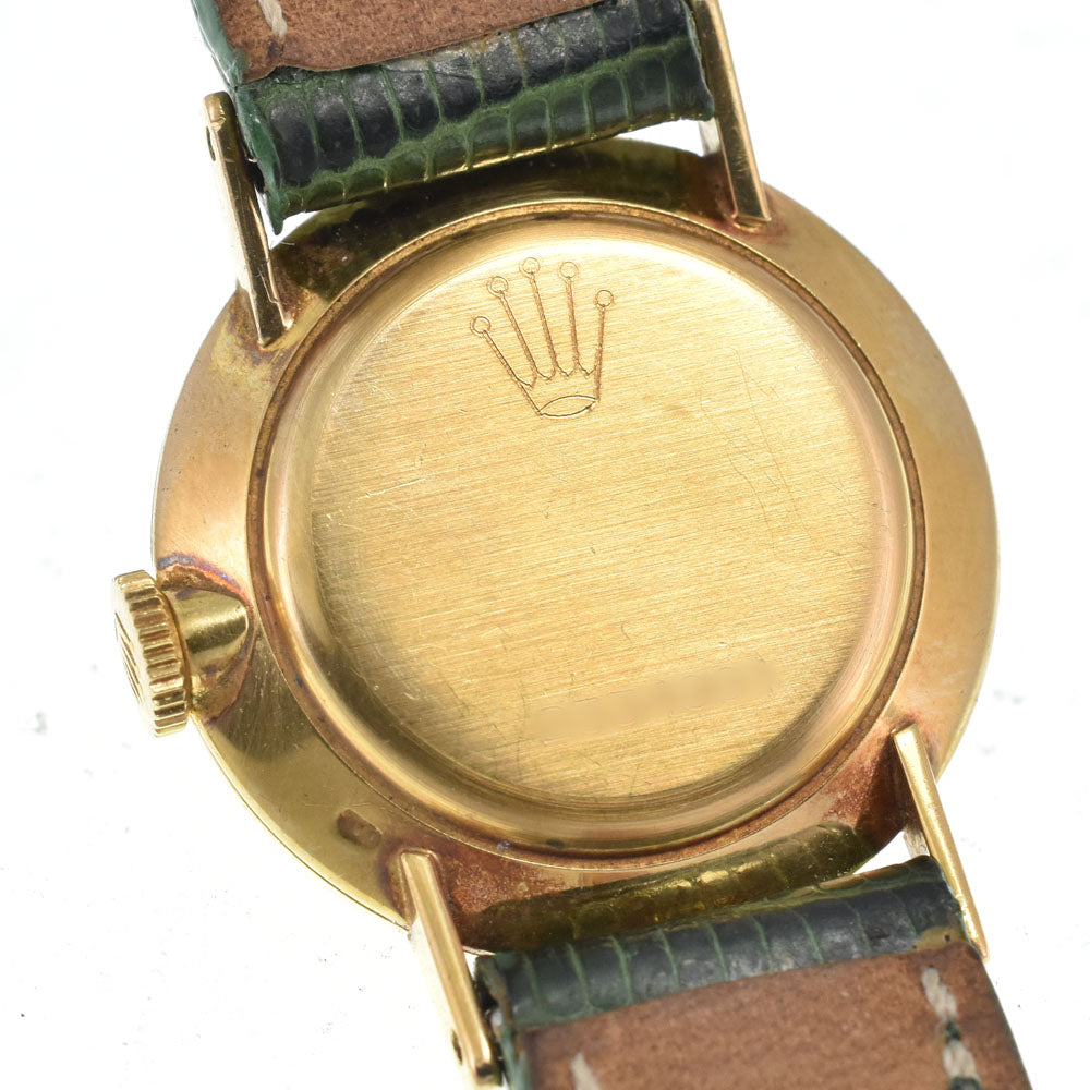 ROLEX Precision vintage Cal.1400 K18YG/Leather gold Dial Hand Winding Ladies
 Watch Y#146344