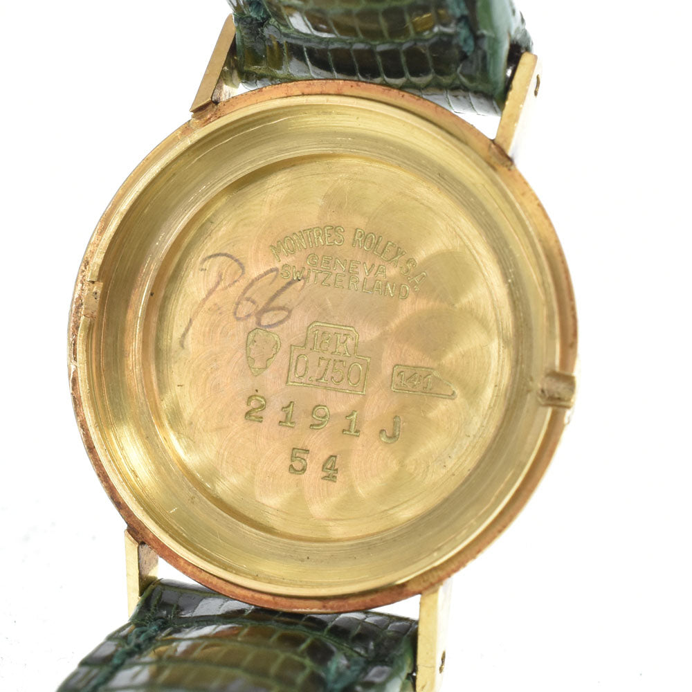 ROLEX Precision vintage Cal.1400 K18YG/Leather gold Dial Hand Winding Ladies
 Watch Y#146344
