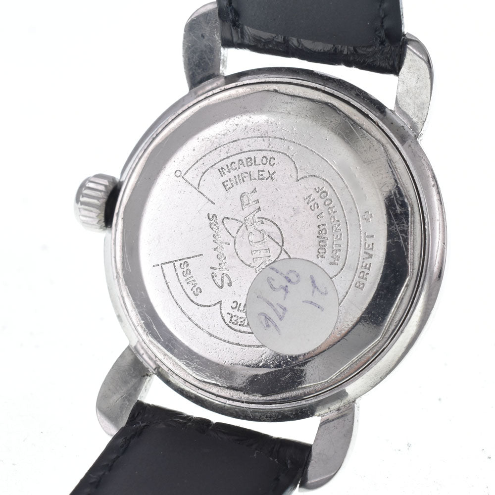 ENICAR Ultrasonic Sea Pearl 600 10061 vintage Cal.1010 black Dial Hand Winding Men's
 Watch Y#146345