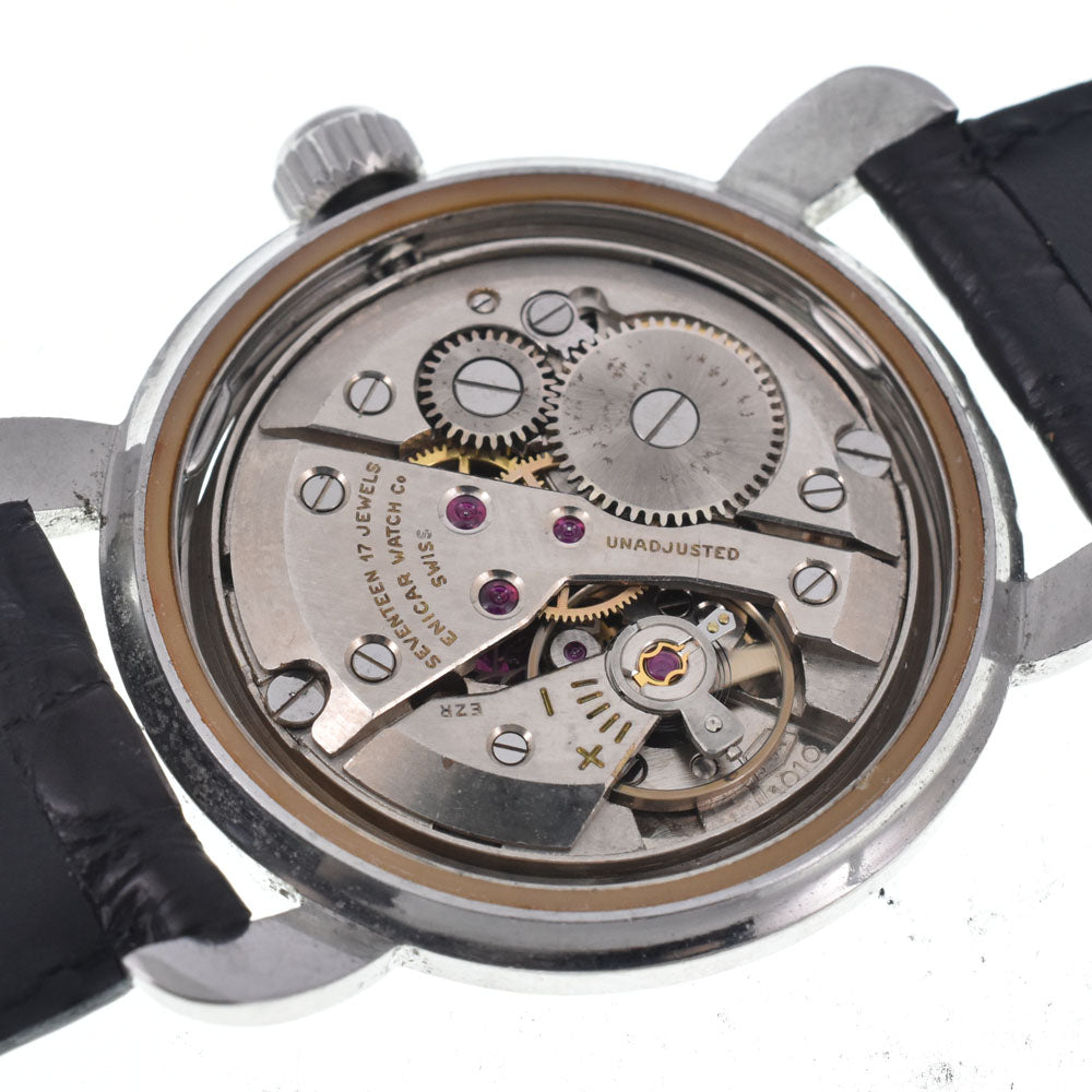 ENICAR Ultrasonic Sea Pearl 600 10061 vintage Cal.1010 black Dial Hand Winding Men's
 Watch Y#146345