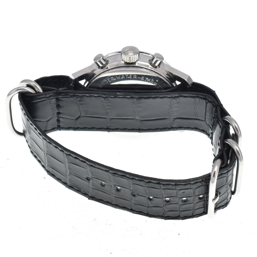 Heuer Autabia 2446C vintage Chronograph black Dial Hand Winding Men's
 Watch Y#146346
