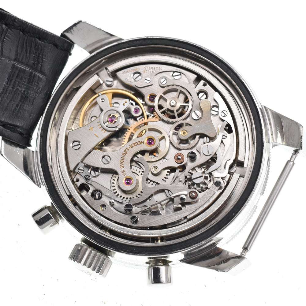 Heuer Autabia 2446C vintage Chronograph black Dial Hand Winding Men's
 Watch Y#146346